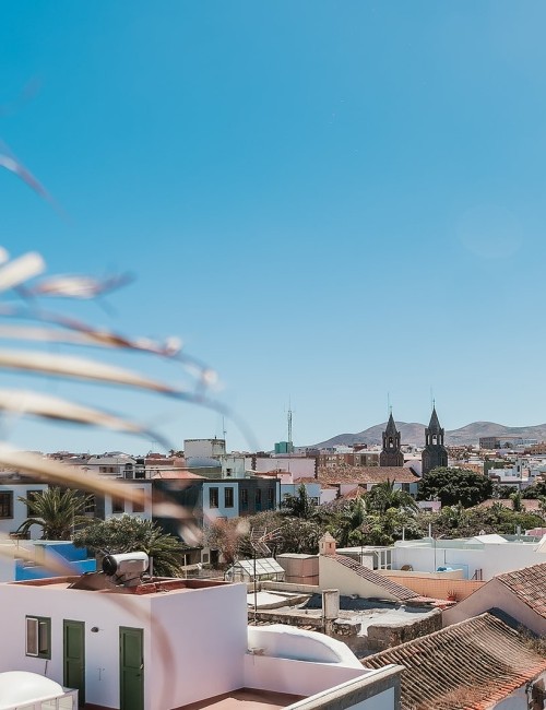 Imagen del paisaje desde la azotea de Condevega, Telde, Gran Canaria